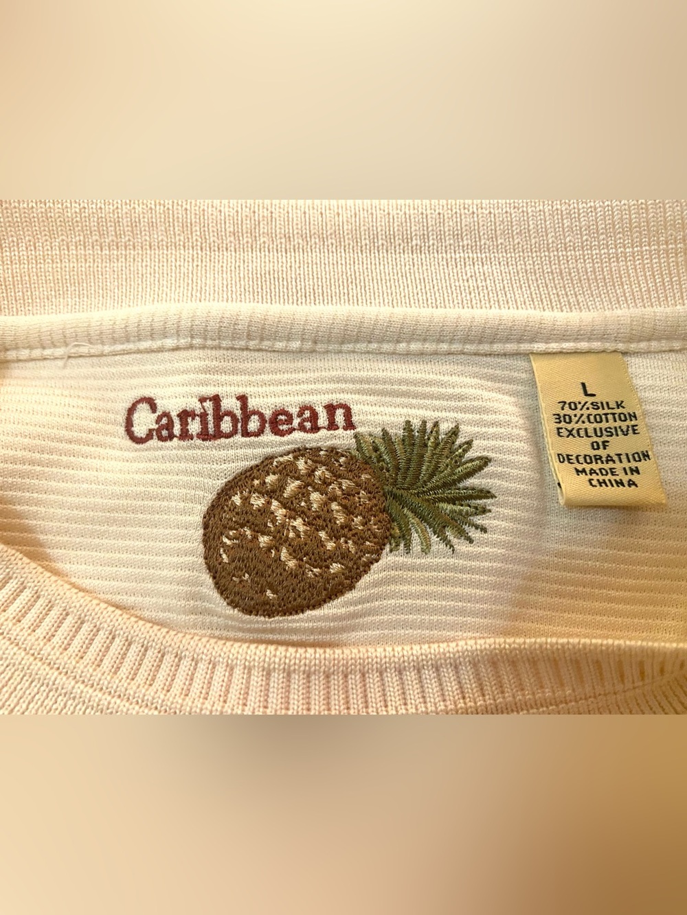 Caribbean Silk Blend Ivory Shirt -  No Tuck
